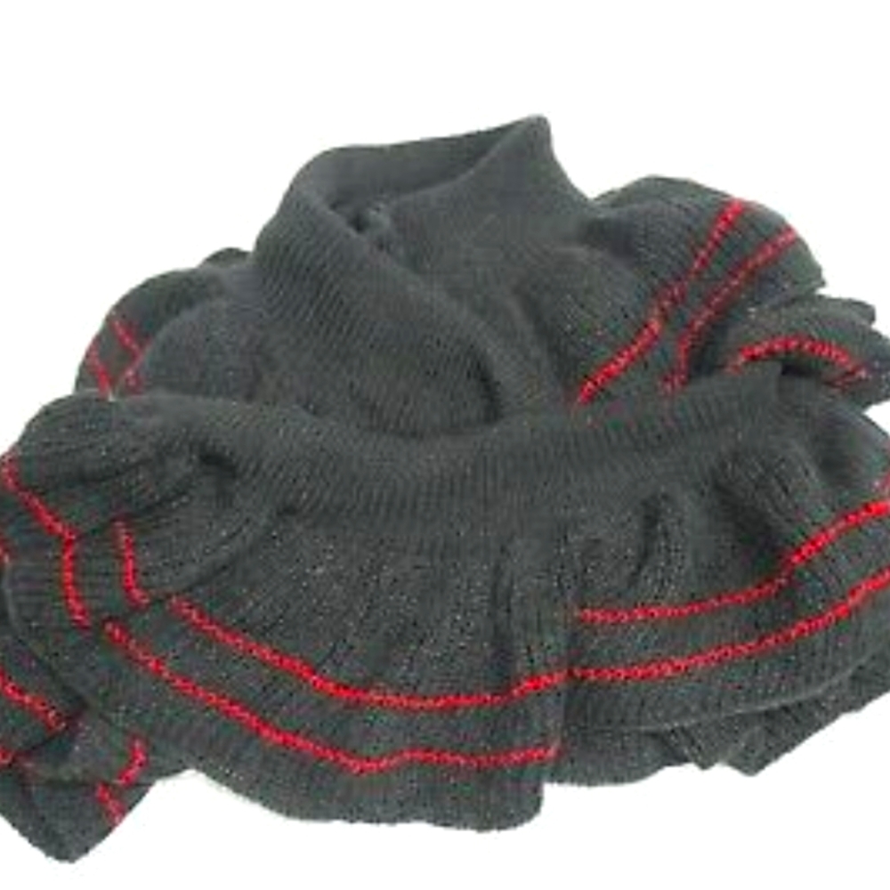 NWT Ralph Lauren black and red ruffle scarf
